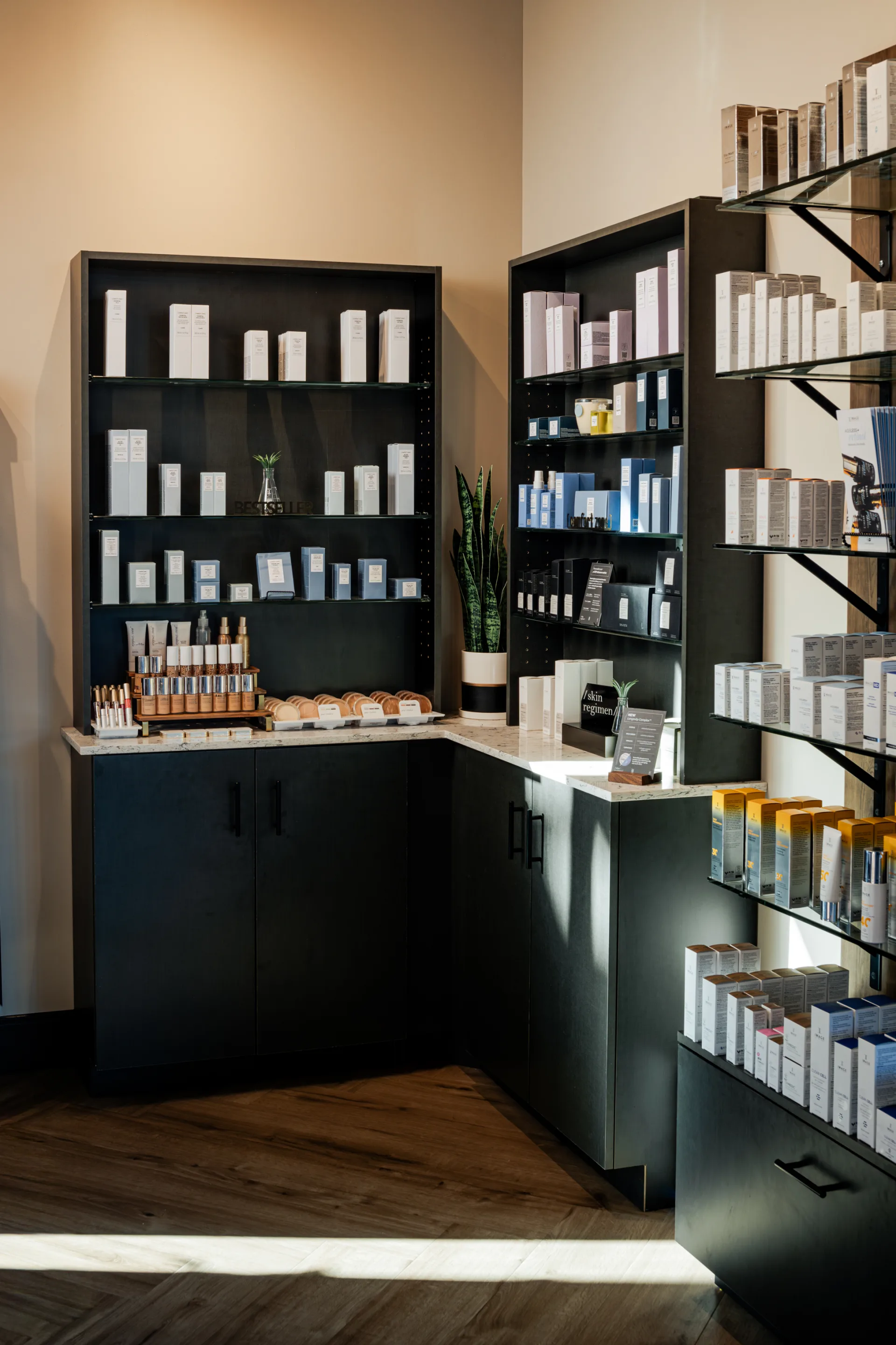 Spavia Spa Boutique retail shelves